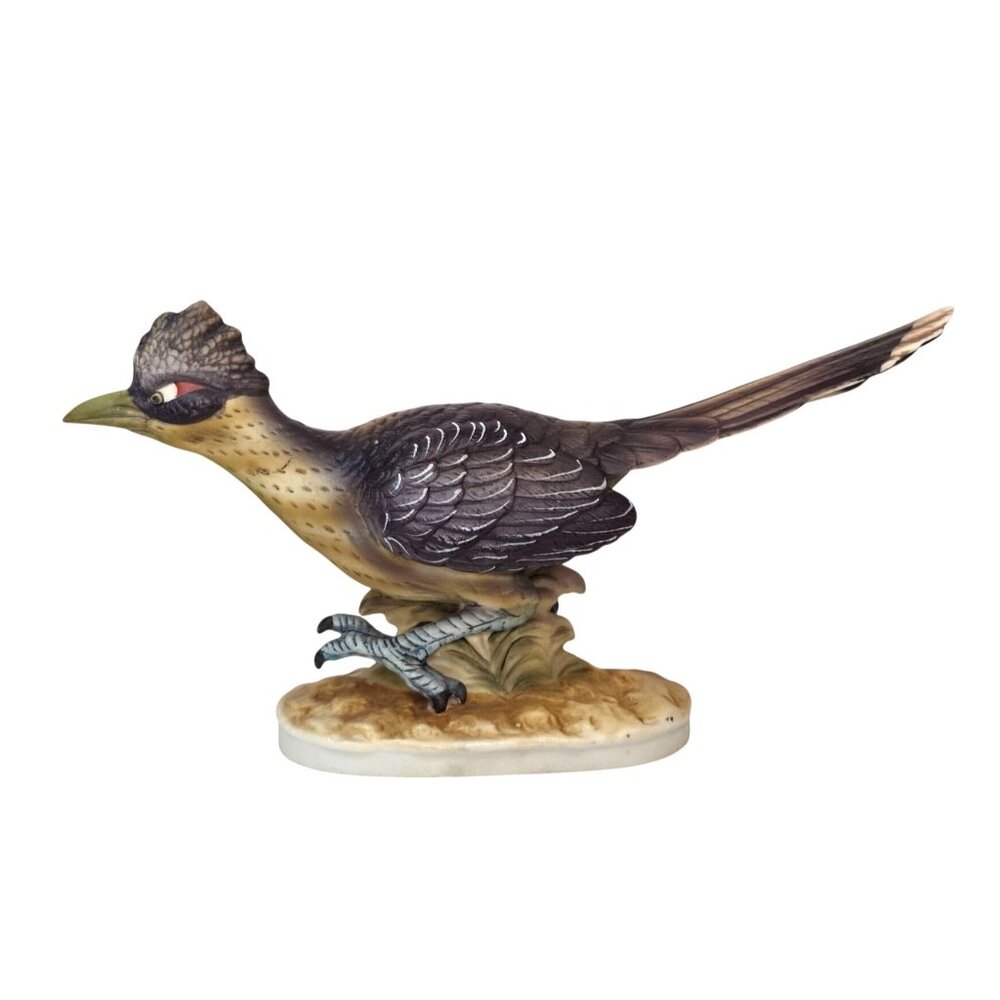 Vintage Lefton Road Runner Bird Ceramic Hand Painted Figurine KW 3209